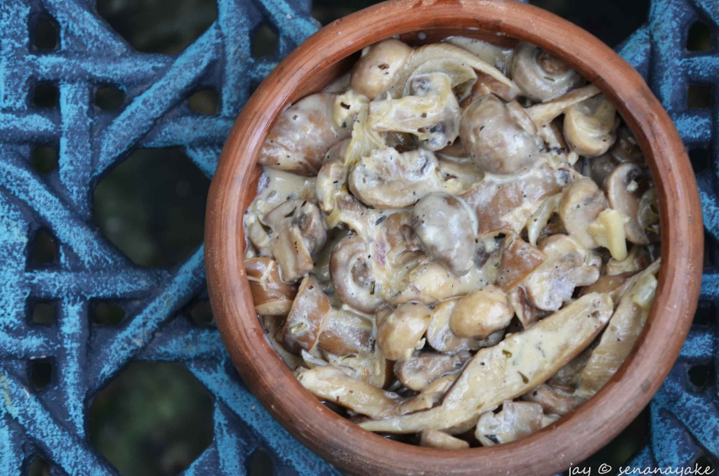 Mushroom-in-cream-sauce